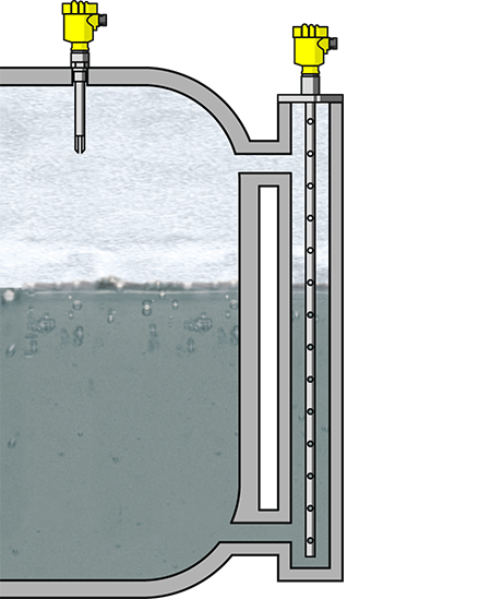 Misura di livello e rilevamento della soglia di livello nel serbatoio dell'ammoniaca