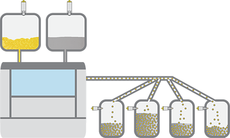 Level and point level measurement during the capsule filling process
