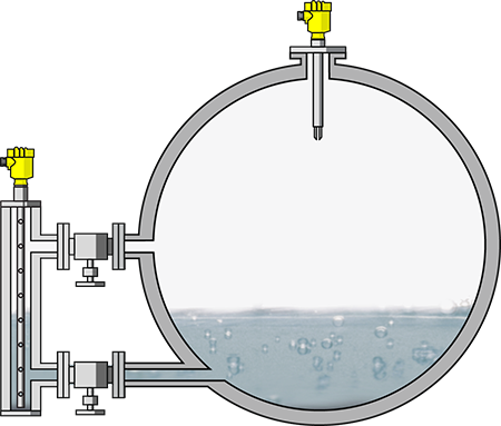 Sudan arındırılmış amonyak depolama tankında seviye ölçümü ve sınır seviye tespiti