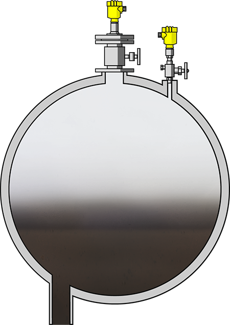 Misura di livello e monitoraggio della pressione in serbatoi per gas liquido