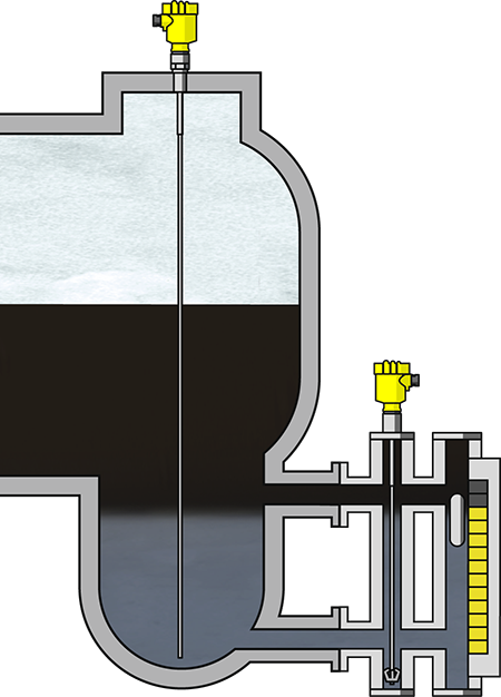 Mesure d'interface dans une colonne de fractionnement d'eaux acides (stripper) 