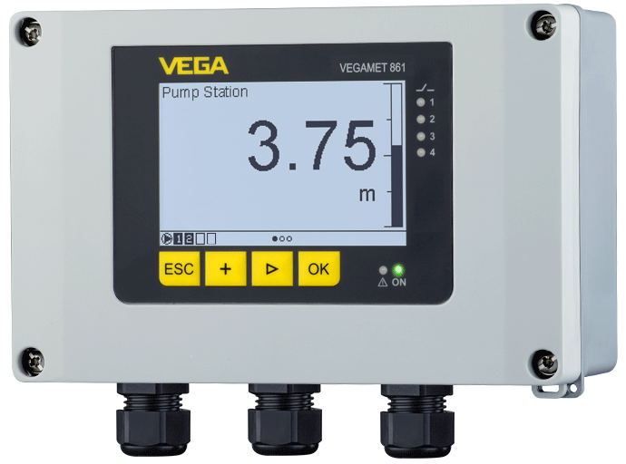 VEGAMET 861 - Controlador e instrumento de visualización robustos para sensores de nivel